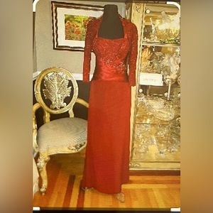 Mother of the Bride Dress Montage Collection by Mon Cheri Burgundy Size 16 P